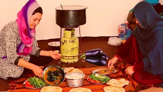 Eggplant Recipe Village Style | Cooking Eggplant Curry In Village Chief’s Kitchen | Veg Village Food