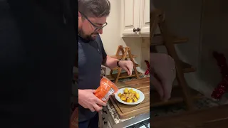 When it’s your husband’s turn to make dinner - he gets into it