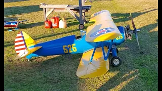 Stearman PT 17 Scale RC at Auburn Planesmen RC Club 1-28-2023 (Auburn, AL)