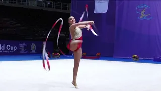 Stephanie Dimitrova - ribbon (RSA) World Cup Palaio Faliro, Athens 2024