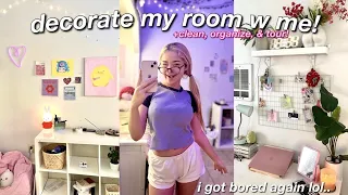 DECORATE MY ROOM WITH ME ♡ shopping, deep cleaning, a mini room makeover + tour!