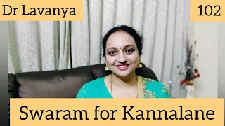 |Swaram for Kannalane | Bombay | Dr Lavanya | Voice Culture Trainer | Notes | Notations | ARR |