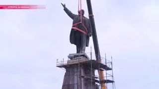 Демонтаж крупнейшего памятника Ленину в Украине