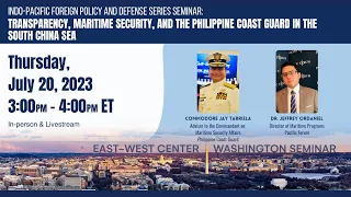 Transparency, Maritime Security, and the Philippine Coast Guard in the South China Sea