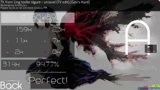 [osu!] TK from Ling tosite sigure - unravel (TV edit) [Gex's Hard] HD,DT