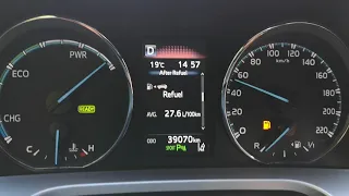 2018 RAV4 AWD hybrid acceleration 0-100km/h 2,5l 197hp low battery