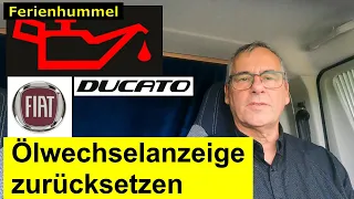 Ölwechselanzeige Fiat Ducato zurücksetzen / Reset des Ölwechselintervalles