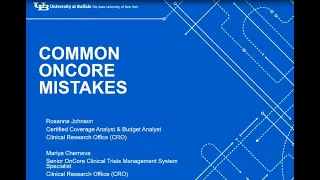 CTSI Open Research Office: Common OnCore Mistakes
