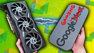 Gaming with a FAT GPU on the Google Meet Video Conference Computer