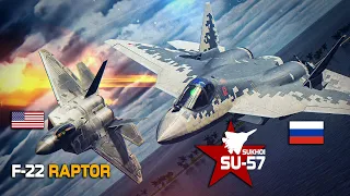 Thrust Vectoring Boss Fight | F-22 Raptor Vs Su-57 | Digital Combat Simulator | DCS |