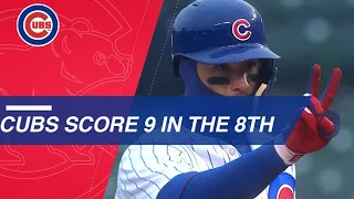 Cubs come back with nine-run 8th inning