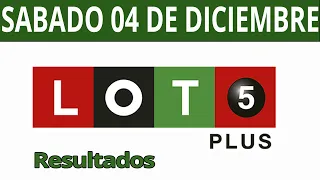 Resultados del sorteo Loto 5 plus del Sábado 4 de Diciembre del 2021