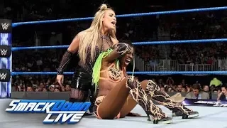 WWE Smackdown Live Naomi & Becky Lynch vs Natalya & Carmella 01/08/17