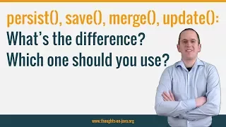 JPA vs Hibernate : The difference between save, persist, merge and update