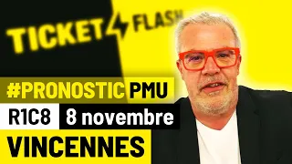 Pronostic PMU course Ticket Flash Turf - Vincennes (R1C8 du 8 novembre 2021)