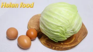 Cabbage with eggs tastes better than meat, why didn’t I know this recipe before, simple and fast