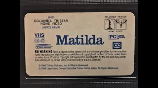 Opening to Matilda 1996 VHS