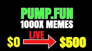 How To Trade Memecoins on PUMP.FUN [🔴LIVE]