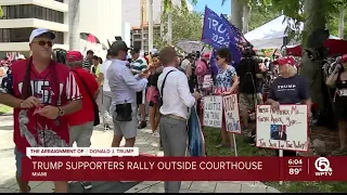 Trump supporters rally outside Miami courthouse for court appearance