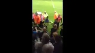 ***Leeds united fans kicking off vs Bradford City 27/08/14***