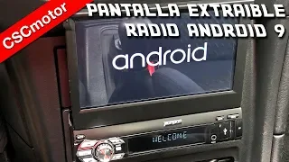 Radio Android con pantalla extraible