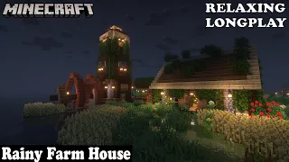 Minecraft Relaxing Longplay - Rainy - Cozy Cottage Farm House (No Commentary) 1.19