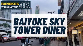 Baiyoke Sky Tower  - Walk & Diner with me  - Day Trip in Bangkok & Thailand [4k 60fps]