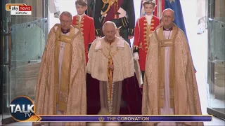 The coronation procession of King Charles III into Westminster Abbey