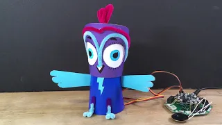 Minerva Owl Bot with Crickit and CircuitPython @adafruit @johnedgarpark #adafruit