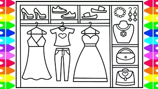 How to Draw Outfits Step by Step for Kids 💜💖💛Outfit Drawings | Outfit Coloring Pages for Kids