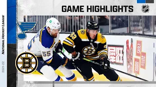 Blues @ Bruins 4/12 l NHL Highlights 2022