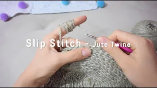 Slip Stitch Crochet Jute Twine, Placemats