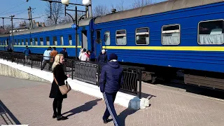 Останній рейс потяга Дніпро-Трускавець прибуває у Трускавець18 березня 2020 р.