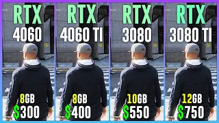 RTX 4060 vs RTX 4060 TI vs RTX 3080 vs RTX 3080 TI - Test in 12 Games