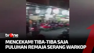 Puluhan Anggota Geng Motor Brutal Serang Warung Kopi di Medan | Kabar Utama tvOne