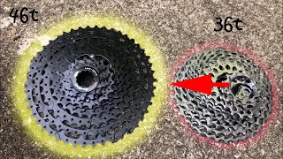 Sunrace cassette 10 speed| from 36t to 46t conversion and installation