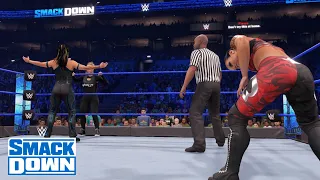 WWE 2K22 SMACKDOWN TAMINA VS SHAYNA BASZLER (RONDA ROUSEY AT RINGSIDE)