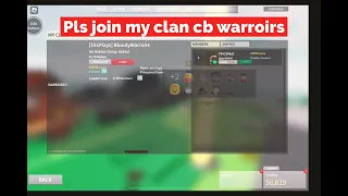 GUYS PLS JOIN MY CLAN Game name- combat warriors