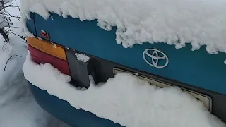 Toyota Corolla 1.4 4E-FE Cold start -25°C