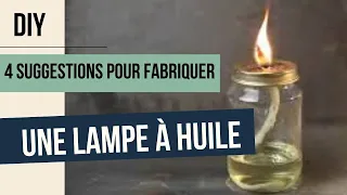 4 Suggestions pour FABRIQUER une LAMPE à huile Lampe à huile Comment faire une lampe à huile I