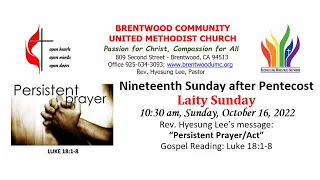 BCUMC Sunday Worship Service LIVE: October 16 2022 @ 10:15AM