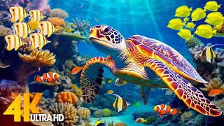 Under Red Sea 4K - Beautiful Coral Reef Fish in Aquarium, Sea Animals for Relaxation - 4K Video #47