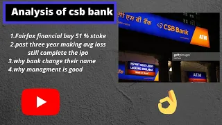 Analysis of csb bank  #csbbank