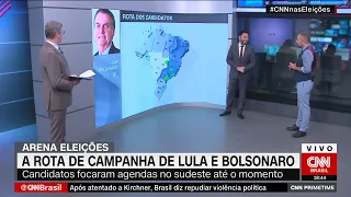 Confira a rota de campanha de Lula e Bolsonaro | CNN PRIME TIME