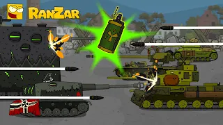 The last battle at the Volcano of the Dead Cartoons about tanks