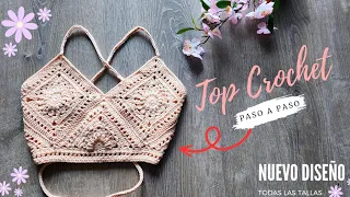 🌼🌸TOP CROCHET PASO A PASO |luce hermosa en estasTemporadas 🌸🌼