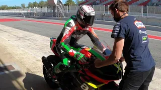 Max Biaggi Aprilia RSV4 X Barcelona Test