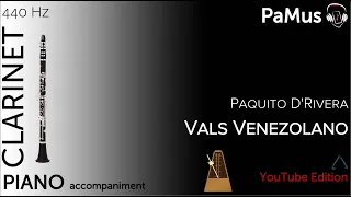 Paquito D'Rivera: Vals Venezolano for clarinet and piano, accompaniment 440Hz