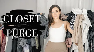 HUGE CLOSET DECLUTTER // Trying on everything in my closet