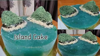 Island Cake Tutorial |Chocolate Jelly Island Cake Recipe |Ocean Jelly|Nisha's World